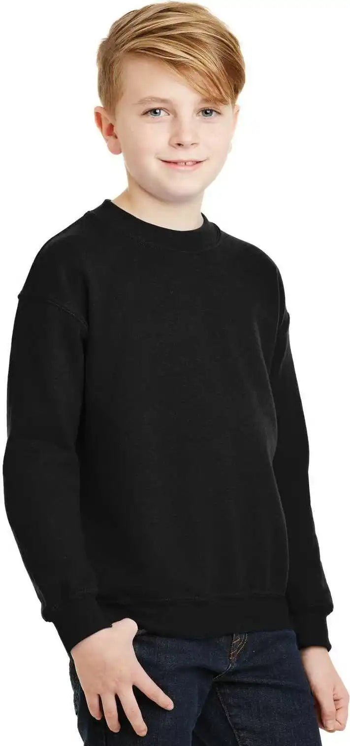 Gildan 18000b Youth Heavy Blend Crewneck Sweatshirt - Black