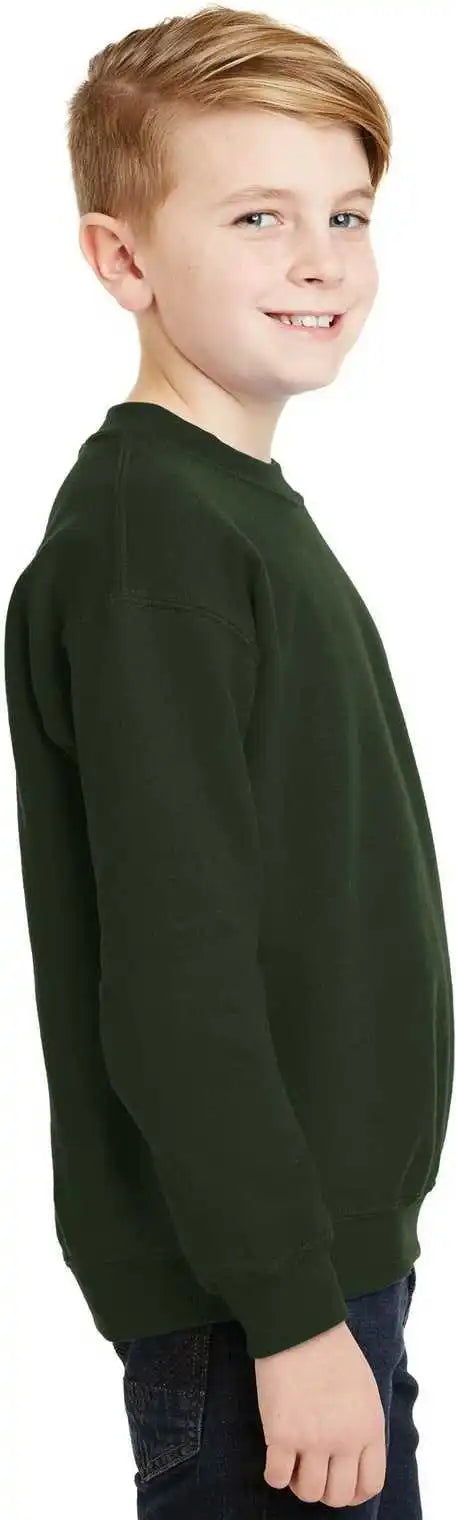 Gildan 18000b Youth Heavy Blend Crewneck Sweatshirt Forest