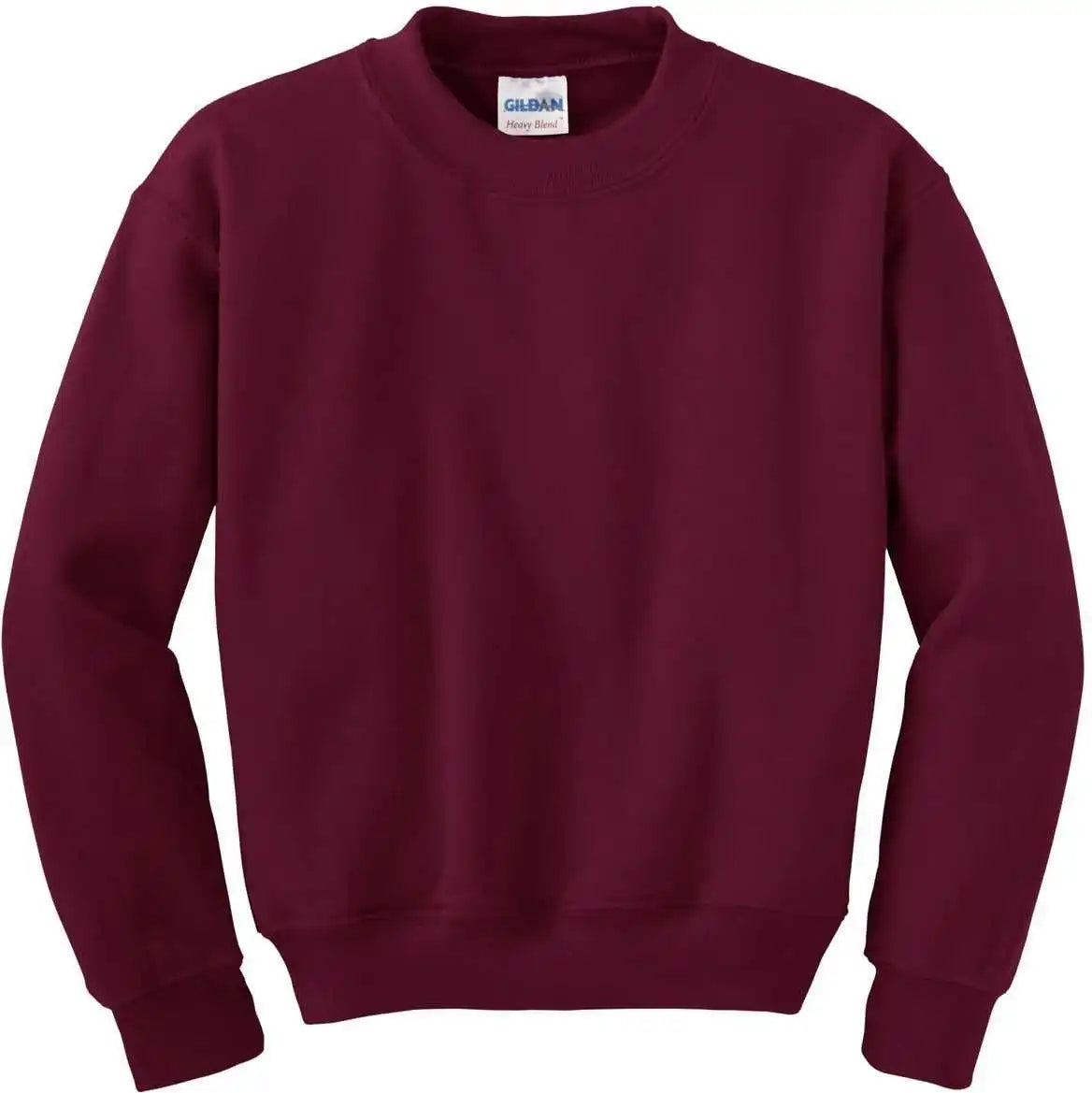 Gildan 18000b Youth Heavy Blend Crewneck Sweatshirt Maroon