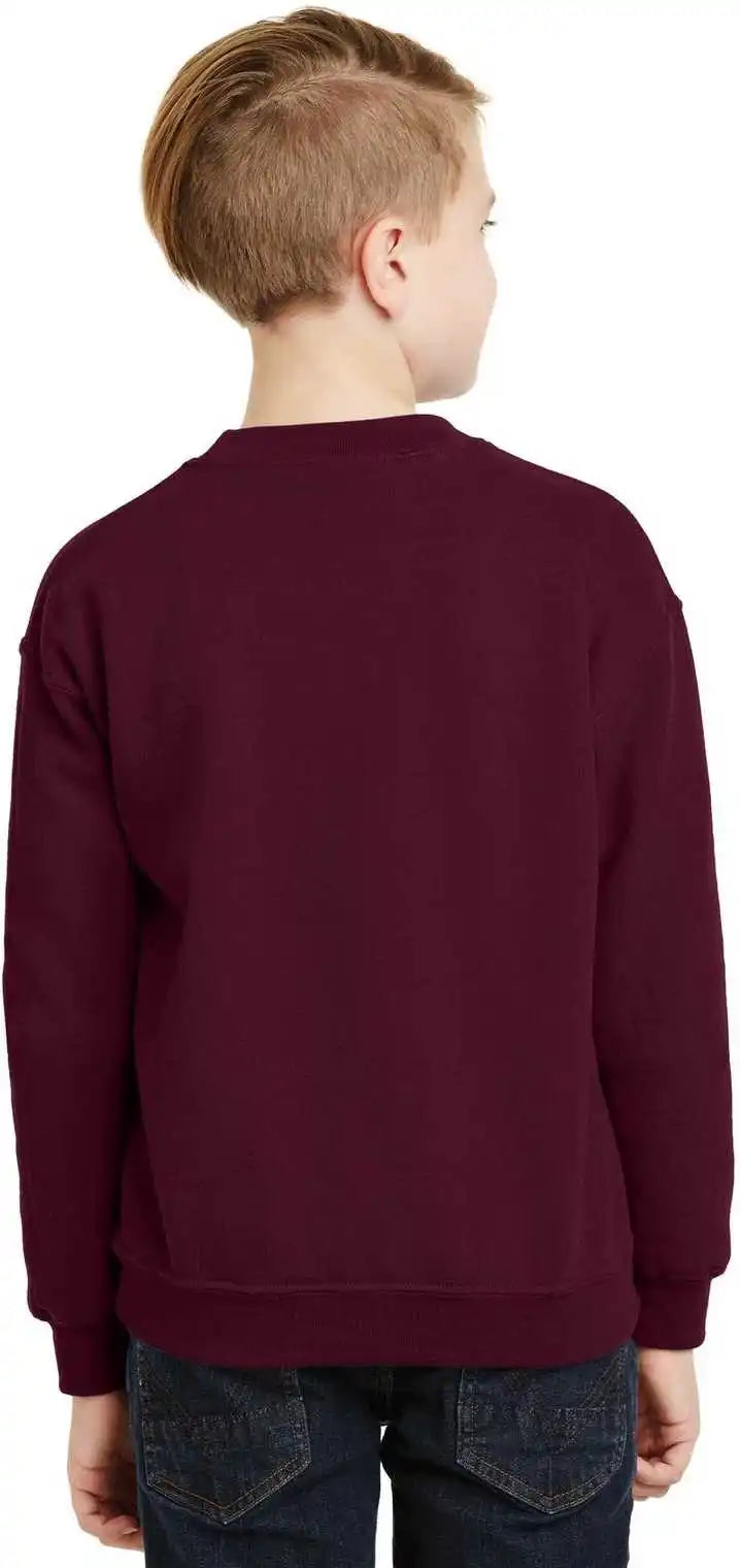 Gildan 18000b Youth Heavy Blend Crewneck Sweatshirt Maroon