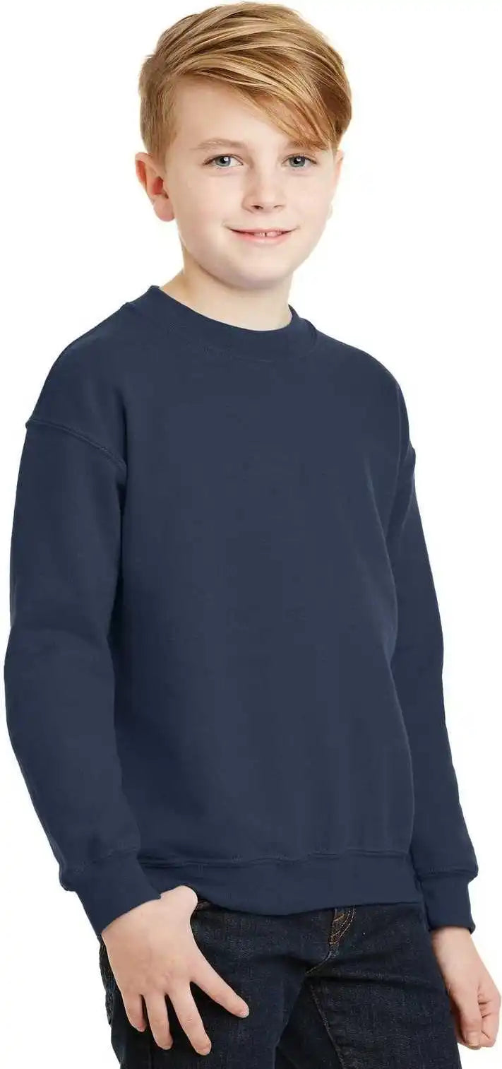 Gildan 18000b Youth Heavy Blend Crewneck Sweatshirt Navy