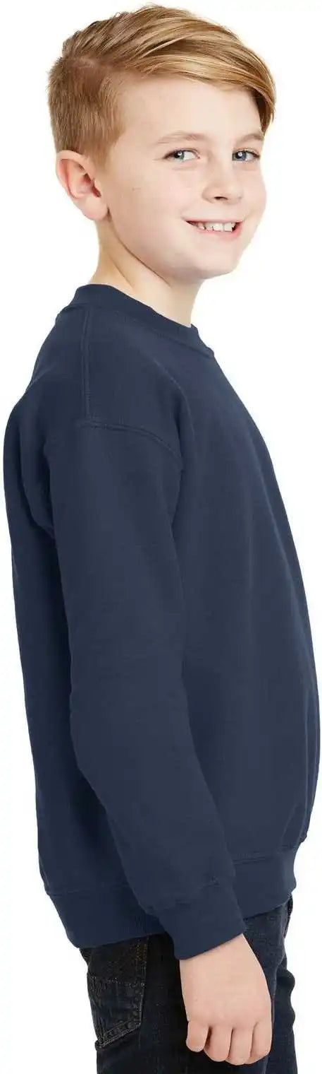 Gildan 18000b Youth Heavy Blend Crewneck Sweatshirt Navy
