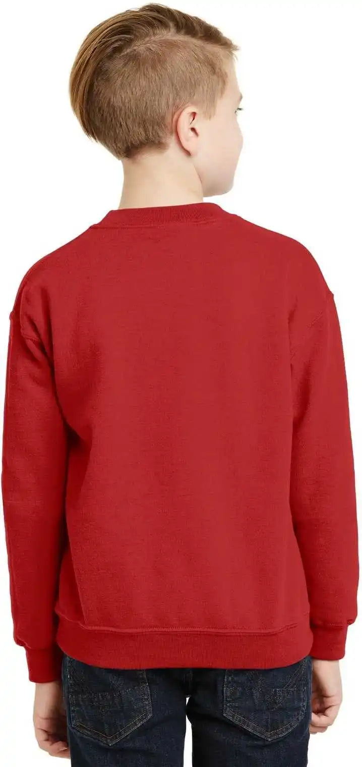 Gildan 18000b Youth Heavy Blend Crewneck Sweatshirt - Red