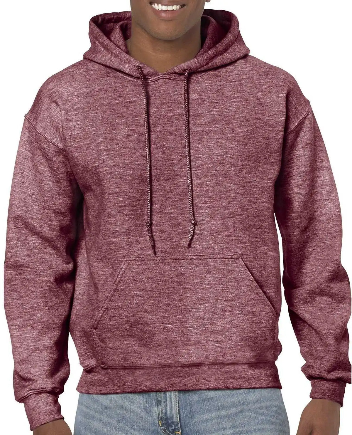 Gildan 18500 Heavy Blend Hooded Sweatshirt - Heather Sport Dark Maroon