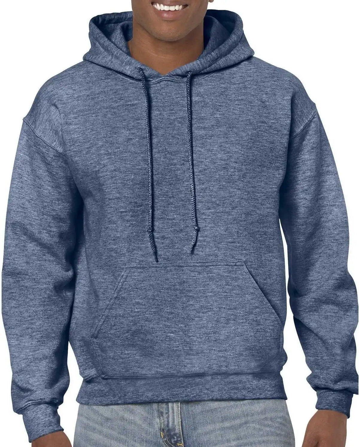 Gildan 18500 Heavy Blend Hooded Sweatshirt Heather Sport Dark Navy