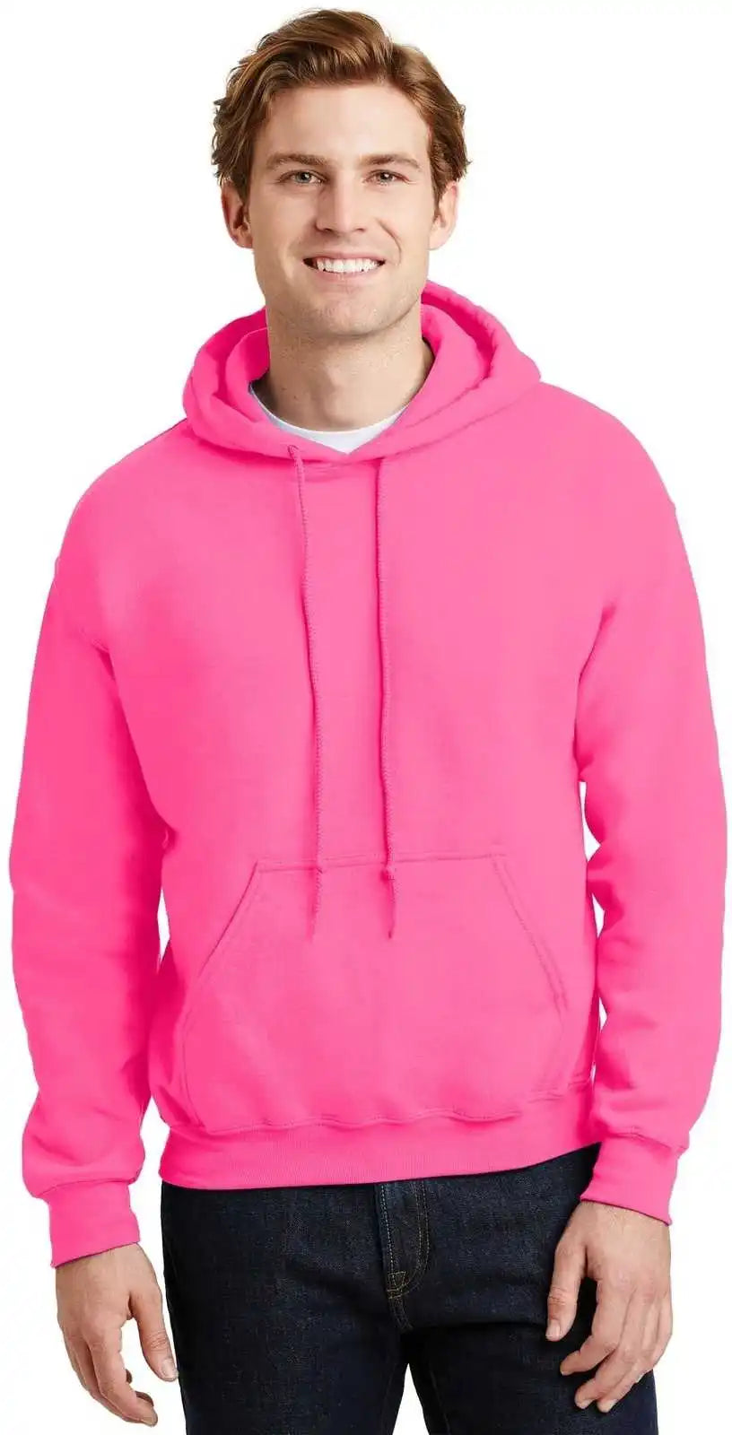 Gildan 18500 Heavy Blend Hooded Sweatshirt Safety Pink