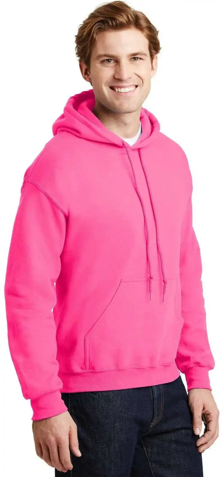 Gildan 18500 Heavy Blend Hooded Sweatshirt Safety Pink