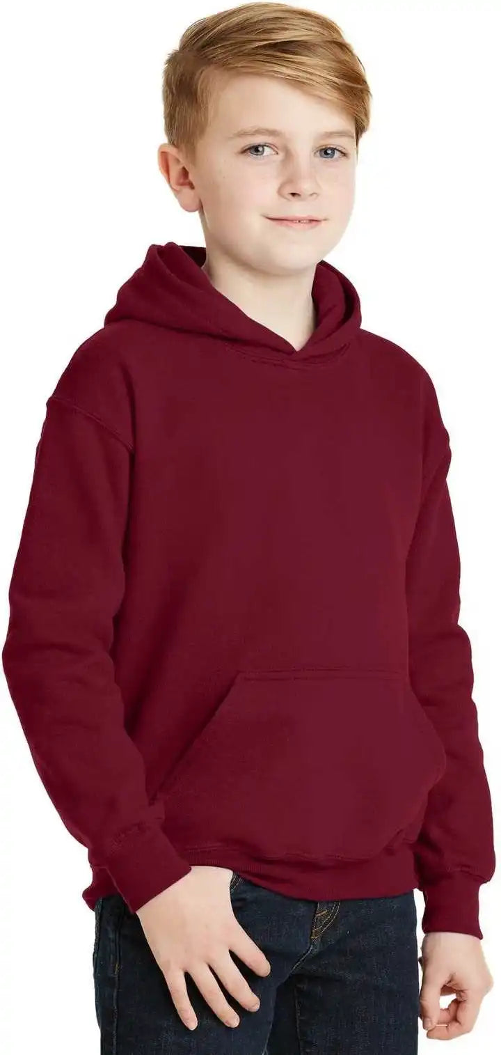Gildan 18500b Youth Heavy Blend Hooded Sweatshirt Cardinal Red