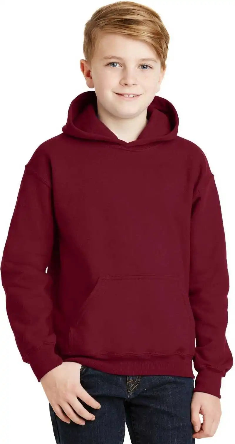 Gildan 18500b Youth Heavy Blend Hooded Sweatshirt Cardinal Red