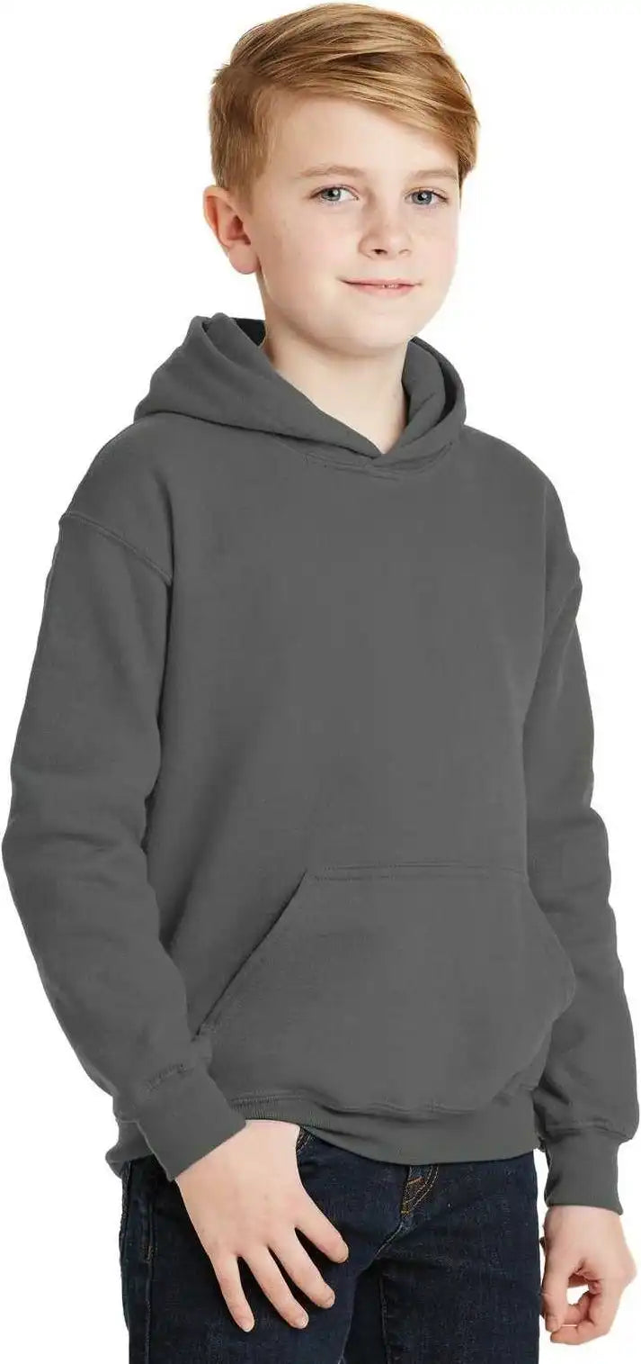 Gildan 18500b Youth Heavy Blend Hooded Sweatshirt Charcoal