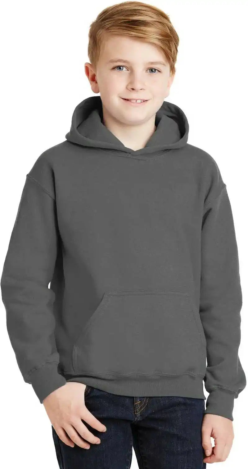Gildan 18500b Youth Heavy Blend Hooded Sweatshirt Charcoal