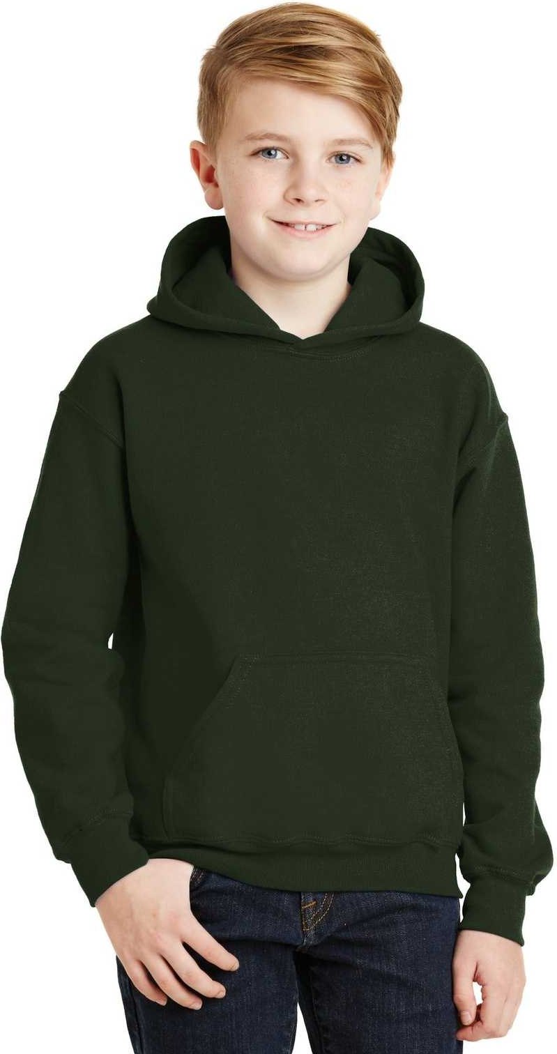 Gildan 18500b Youth Heavy Blend Hooded Sweatshirt - Forest Green