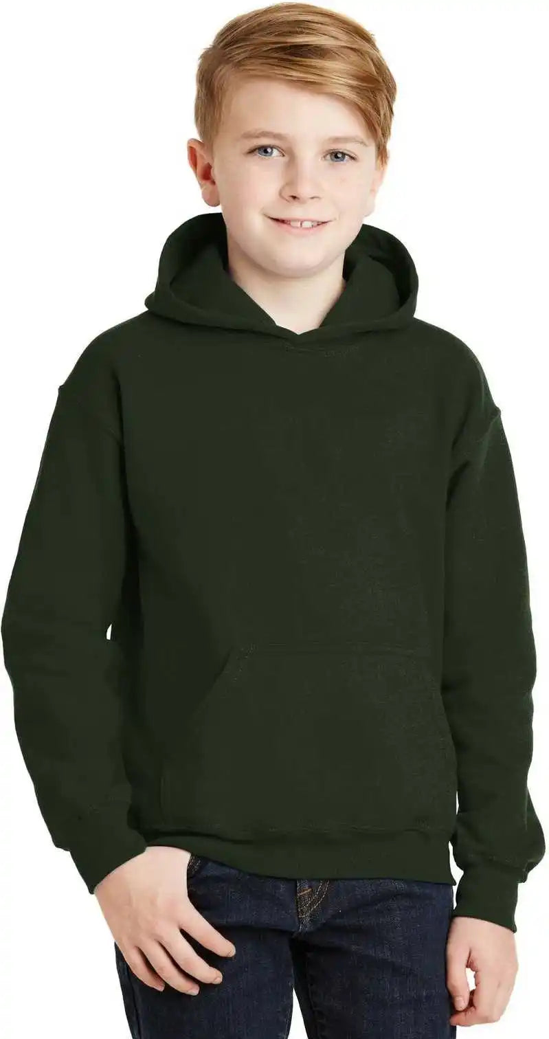 Gildan 18500b Youth Heavy Blend Hooded Sweatshirt Forest Green