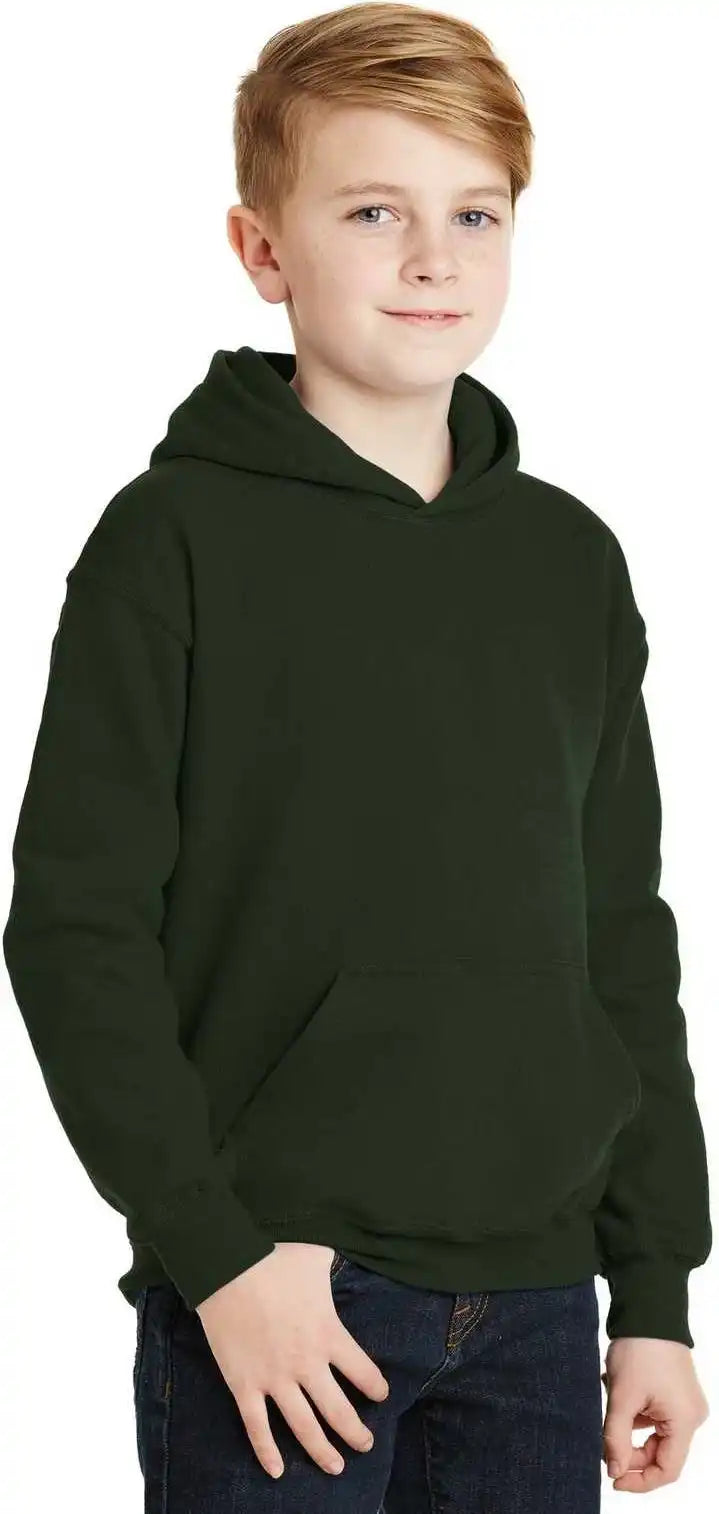 Gildan 18500b Youth Heavy Blend Hooded Sweatshirt Forest Green