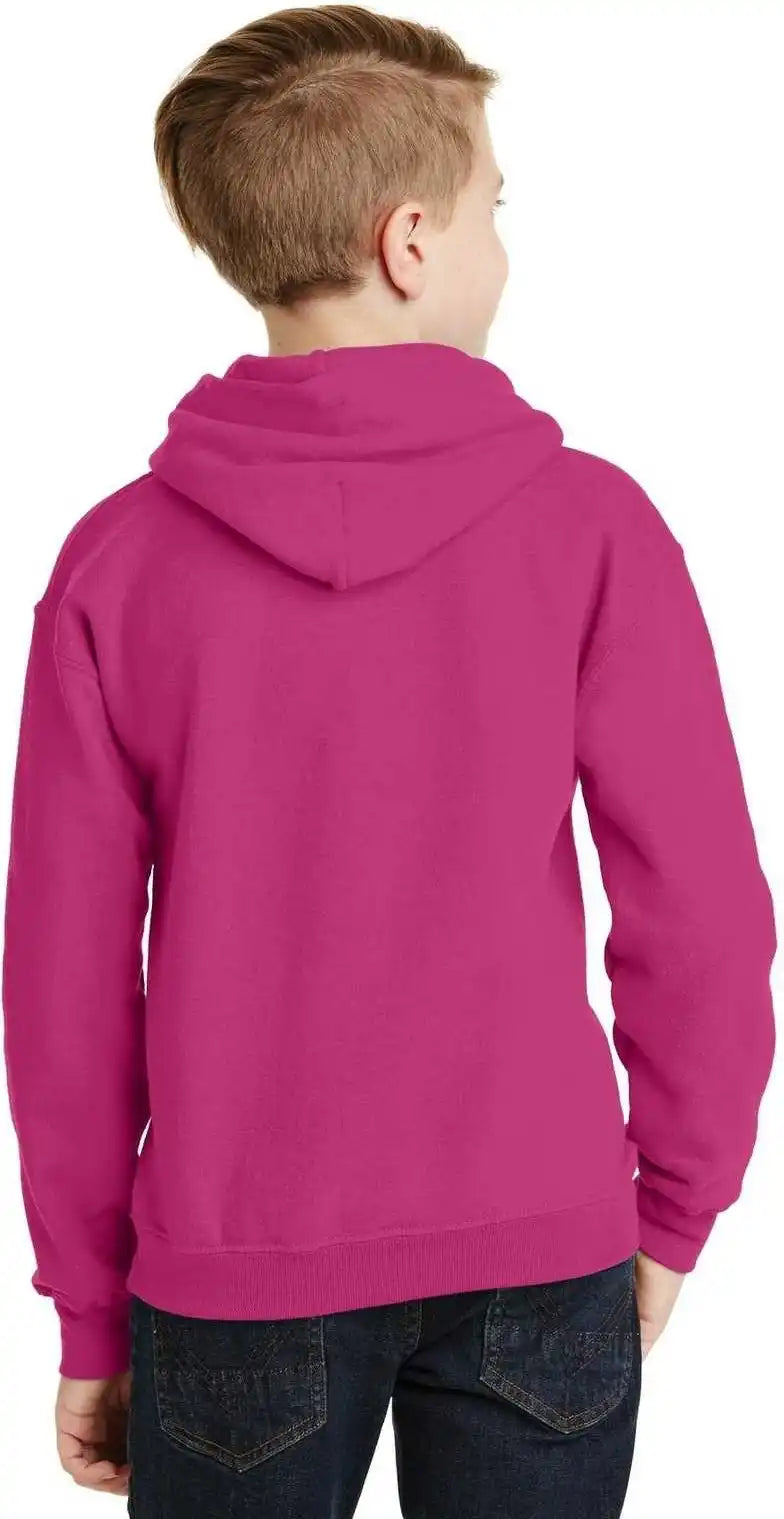 Gildan 18500b Youth Heavy Blend Hooded Sweatshirt Heliconia