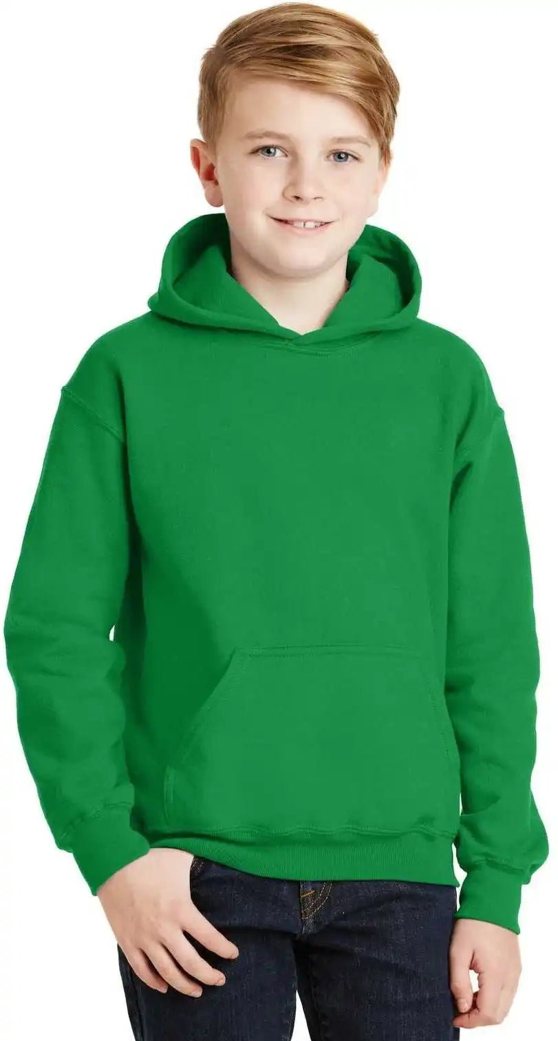 Gildan 18500b Youth Heavy Blend Hooded Sweatshirt Irish Green