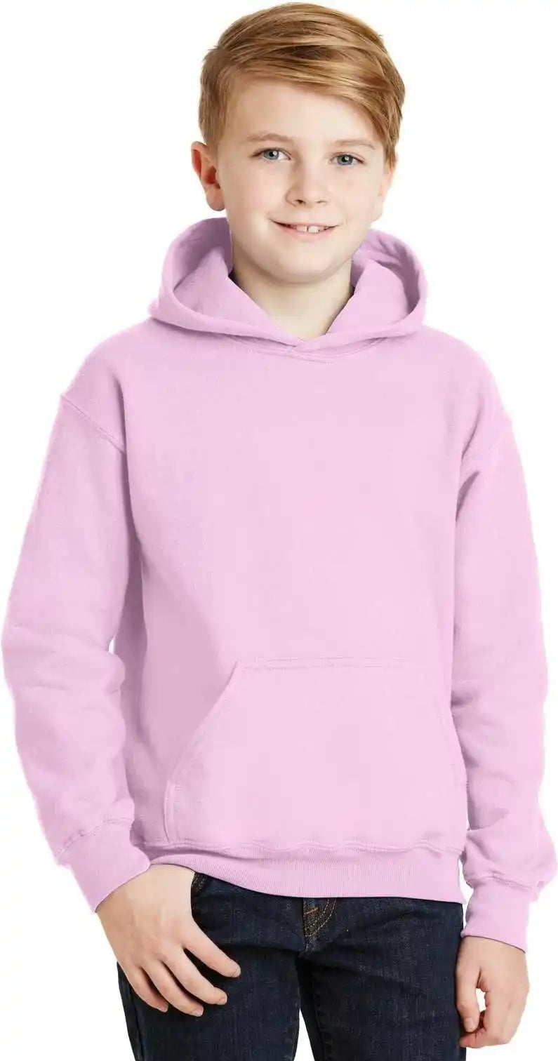 Gildan 18500b Youth Heavy Blend Hooded Sweatshirt Light Pink
