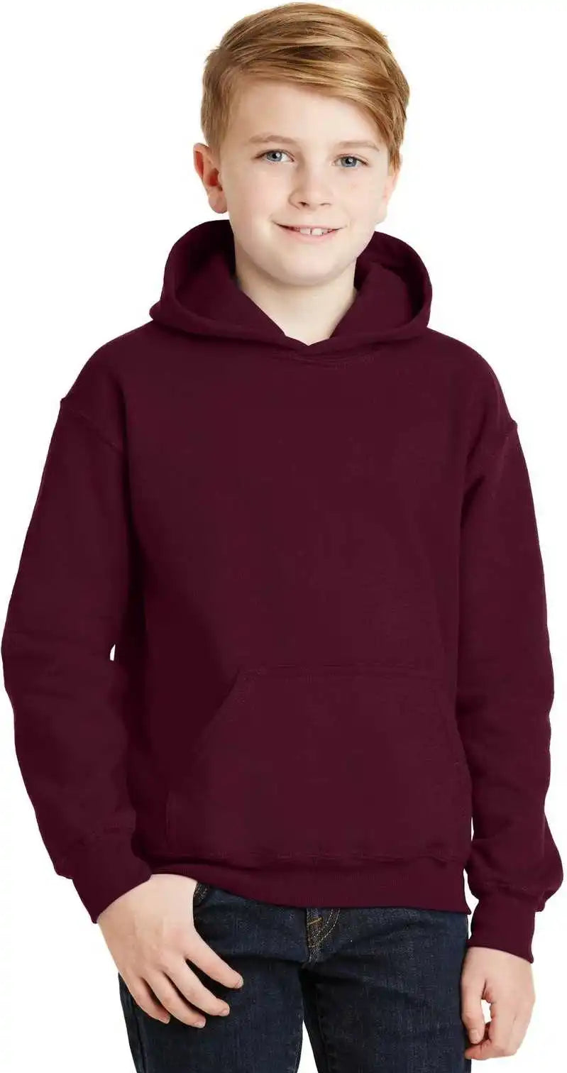 Gildan 18500b Youth Heavy Blend Hooded Sweatshirt Maroon