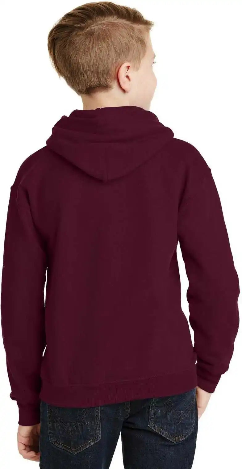 Gildan 18500b Youth Heavy Blend Hooded Sweatshirt Maroon