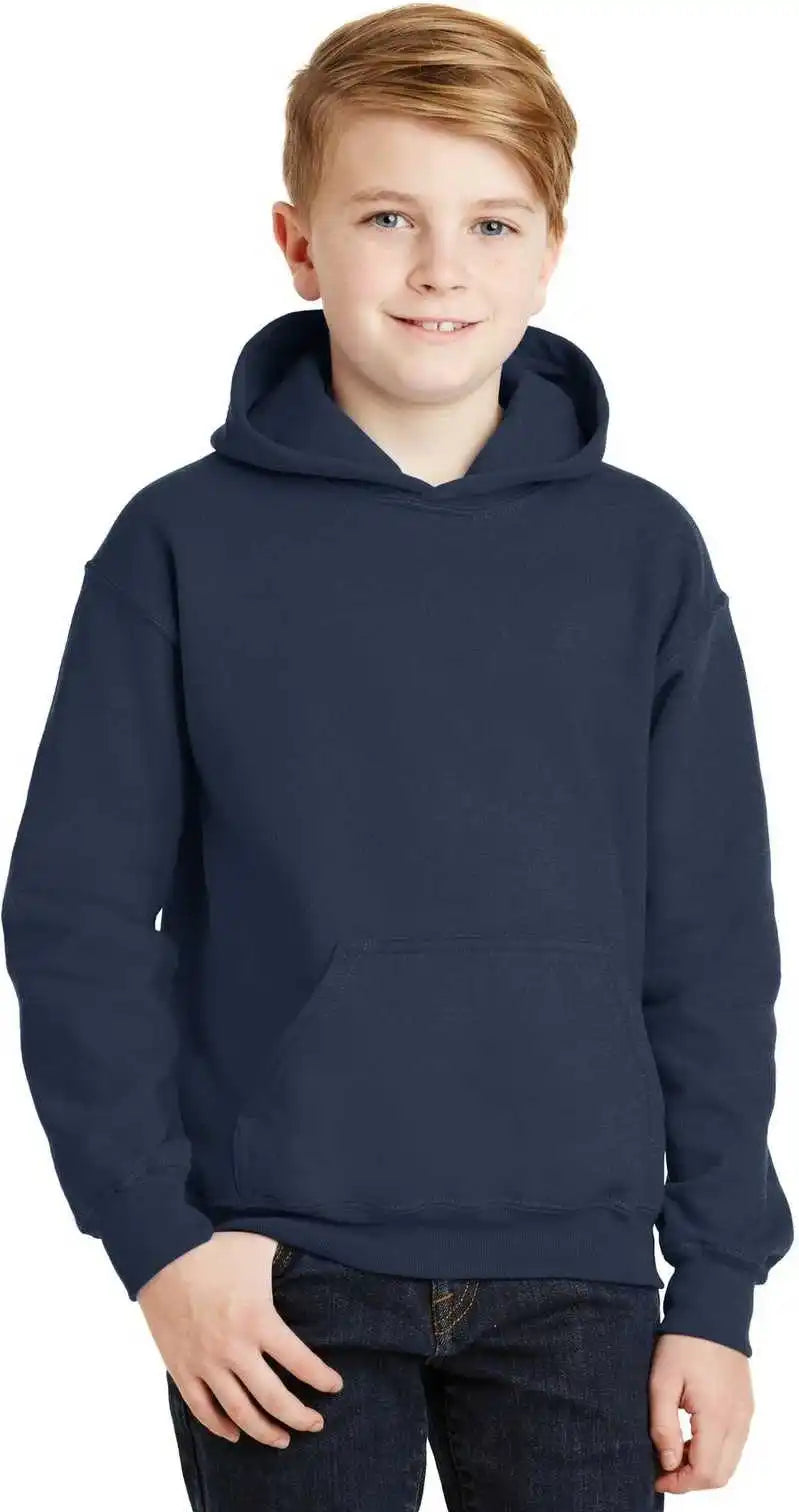 Gildan 18500b Youth Heavy Blend Hooded Sweatshirt Navy