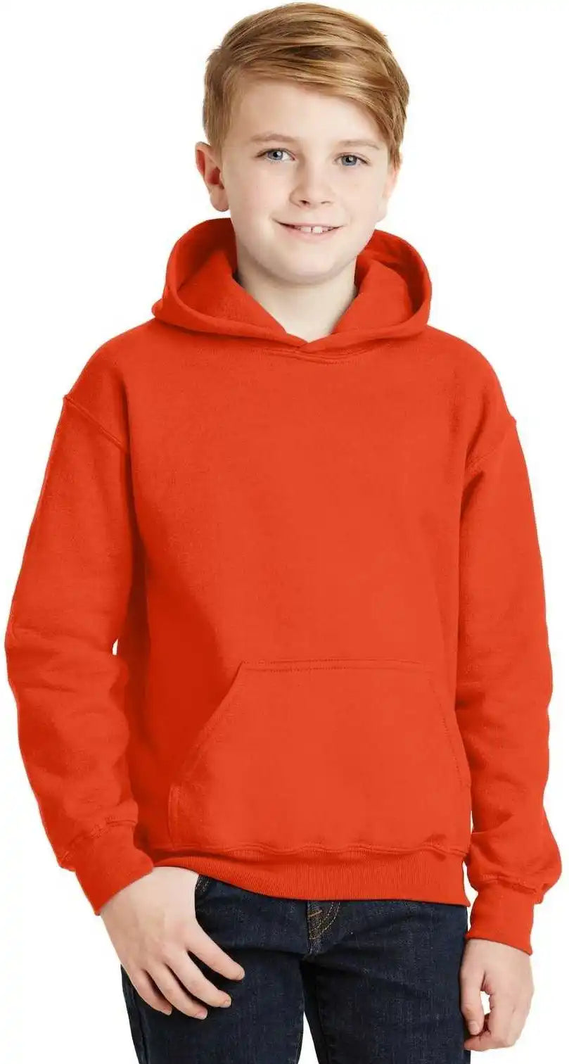 Gildan 18500b Youth Heavy Blend Hooded Sweatshirt Orange