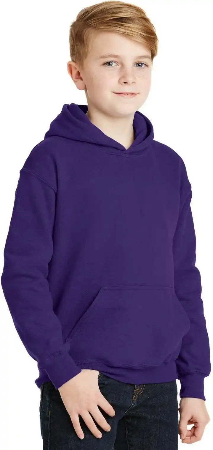 Gildan 18500b Youth Heavy Blend Hooded Sweatshirt Purple