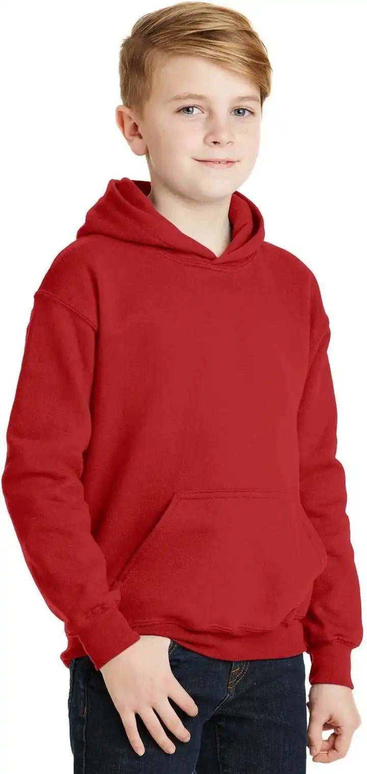 Gildan 18500b Youth Heavy Blend Hooded Sweatshirt Red