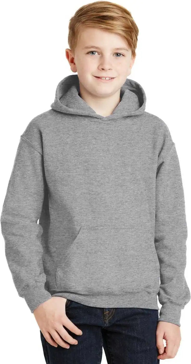Gildan 18500b Youth Heavy Blend Hooded Sweatshirt Sport Gray