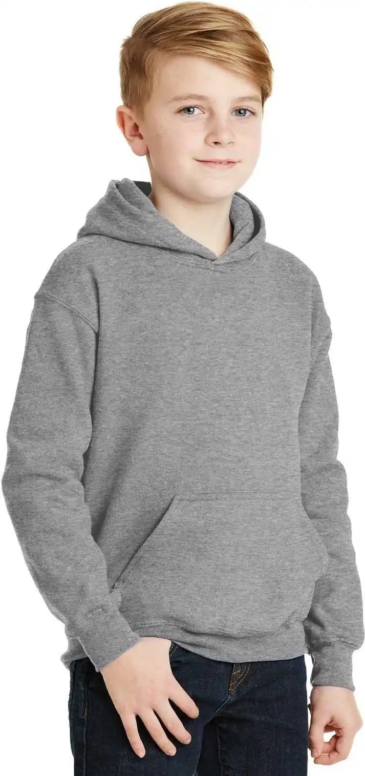 Gildan 18500b Youth Heavy Blend Hooded Sweatshirt Sport Gray