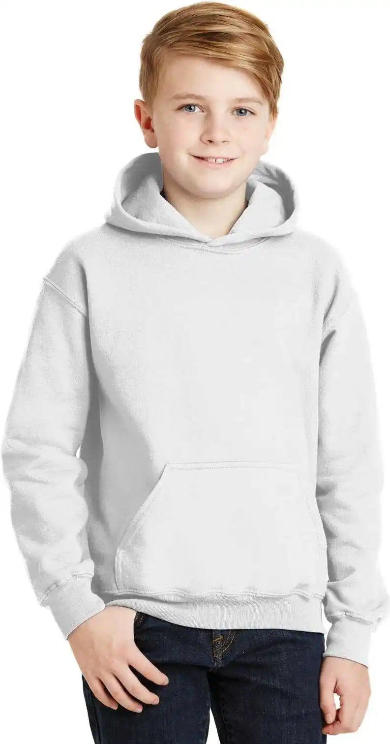 Gildan 18500b Youth Heavy Blend Hooded Sweatshirt - White