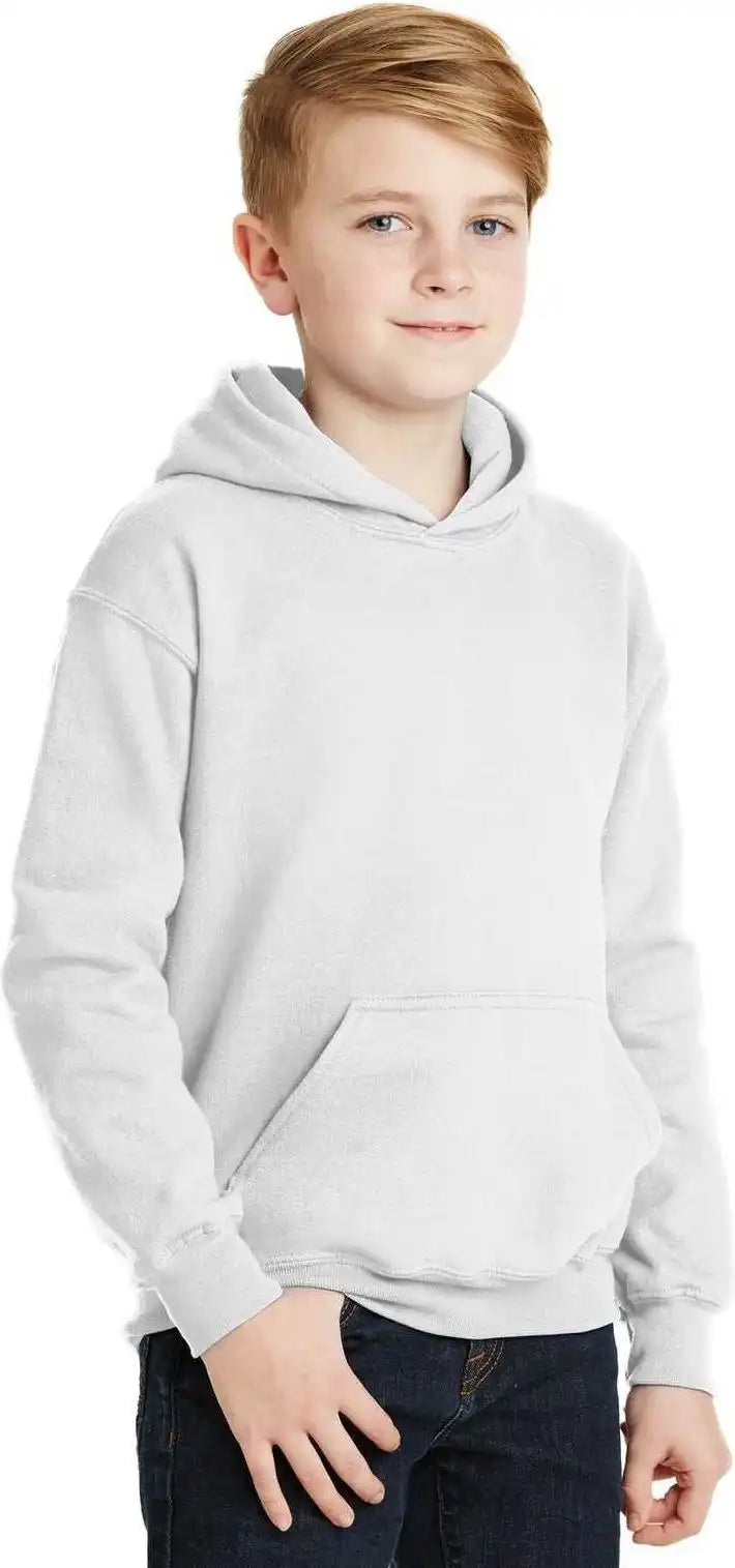 Gildan 18500b Youth Heavy Blend Hooded Sweatshirt White