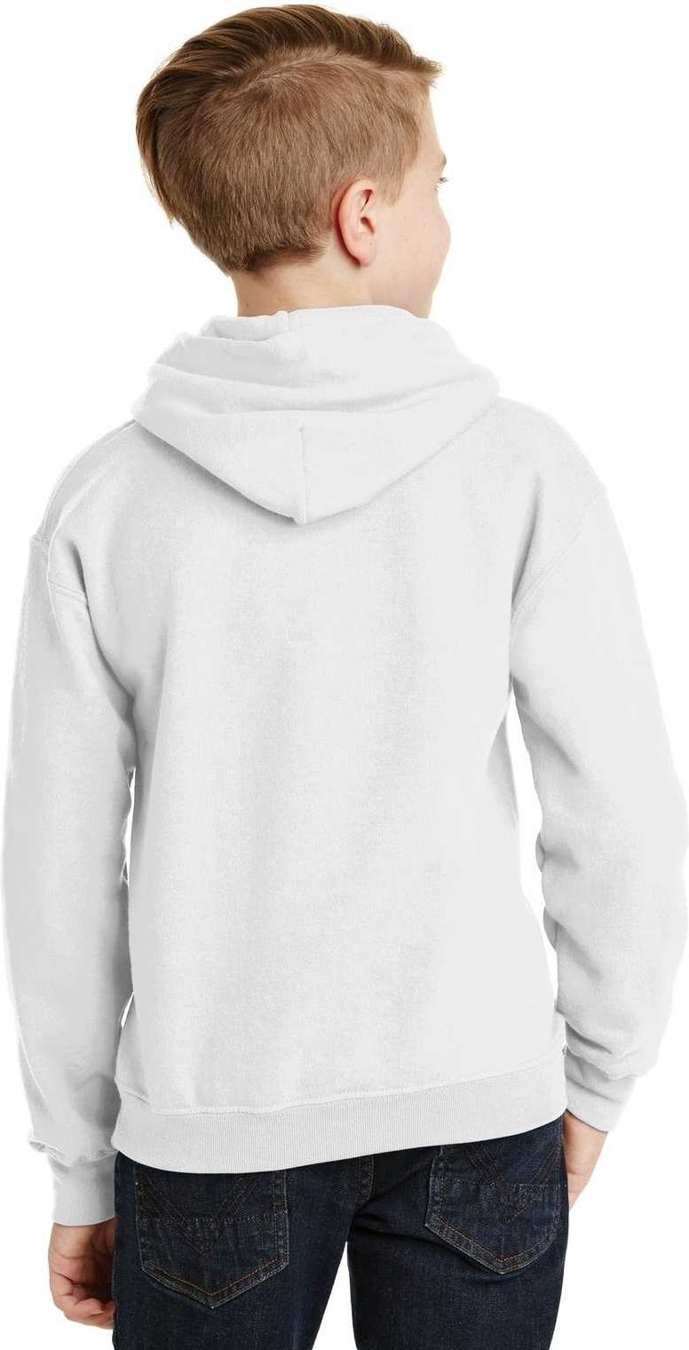 Gildan 18500b Youth Heavy Blend Hooded Sweatshirt - White