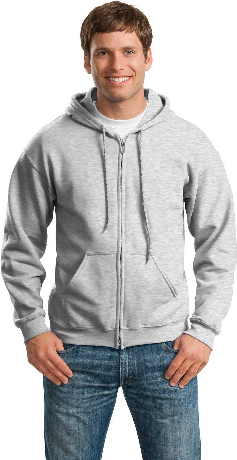 Gildan 18600 Heavy Blend Full-zip Hooded Sweatshirt - Ash Gray