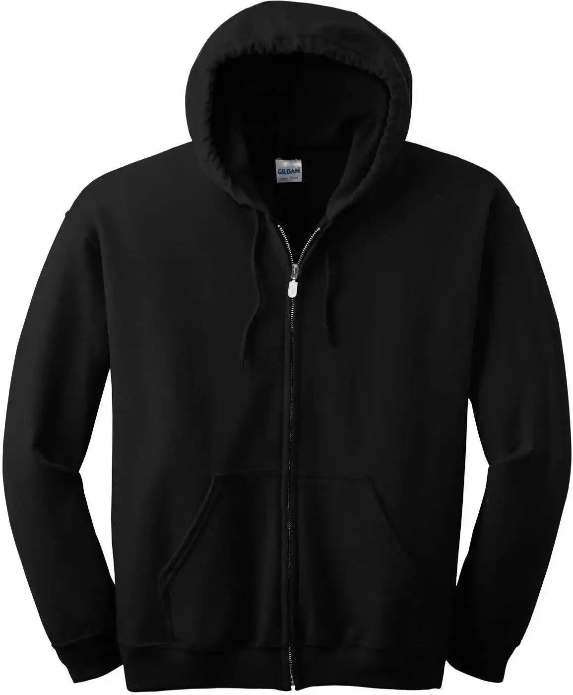 Gildan 18600 Heavy Blend Full Zip Hooded Sweatshirt Black