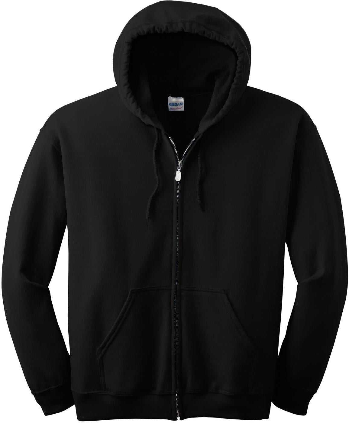 Gildan 18600 Heavy Blend Full-zip Hooded Sweatshirt - Black