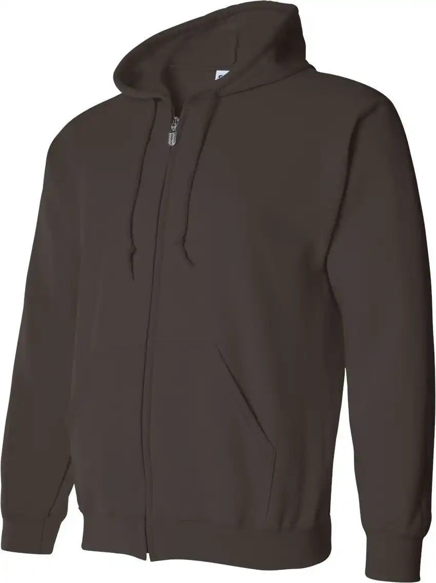 Gildan 18600 Heavy Blend™ Full-zip Hooded Sweatshirt - Dark Chocolate - s