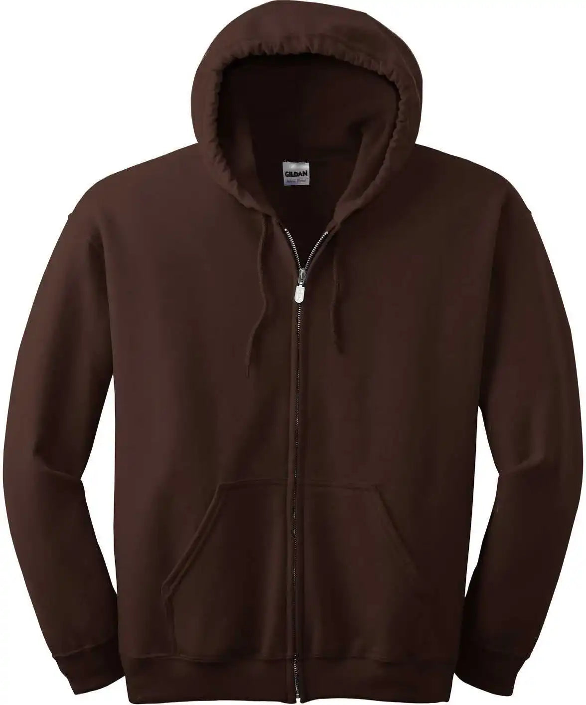 Gildan 18600 Heavy Blend Full Zip Hooded Sweatshirt Dark Chocolate