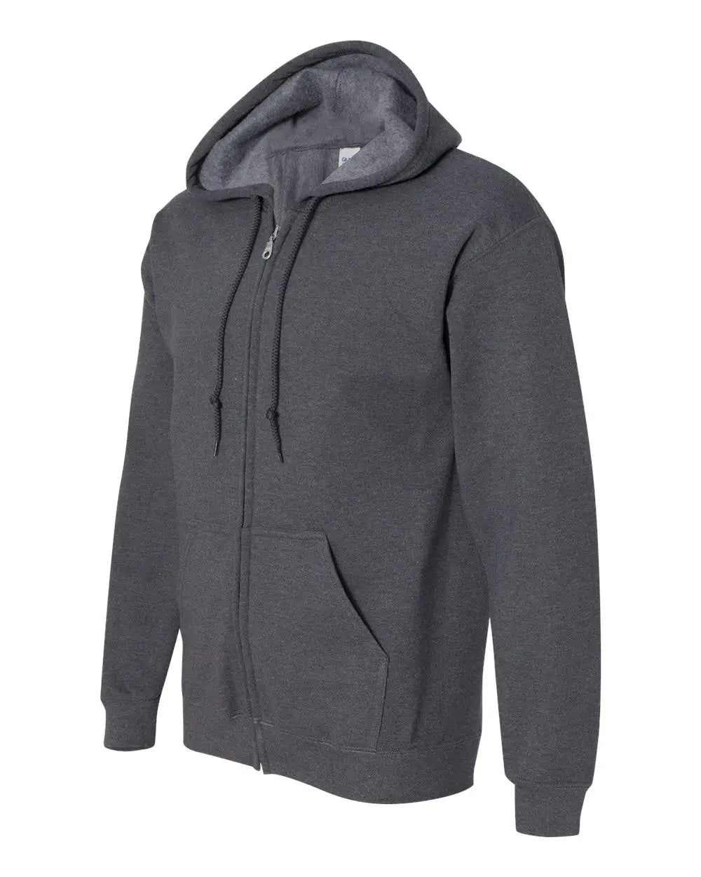 Gildan 18600 Heavy Blend™ Full-zip Hooded Sweatshirt - Dark Heather - Gray / s