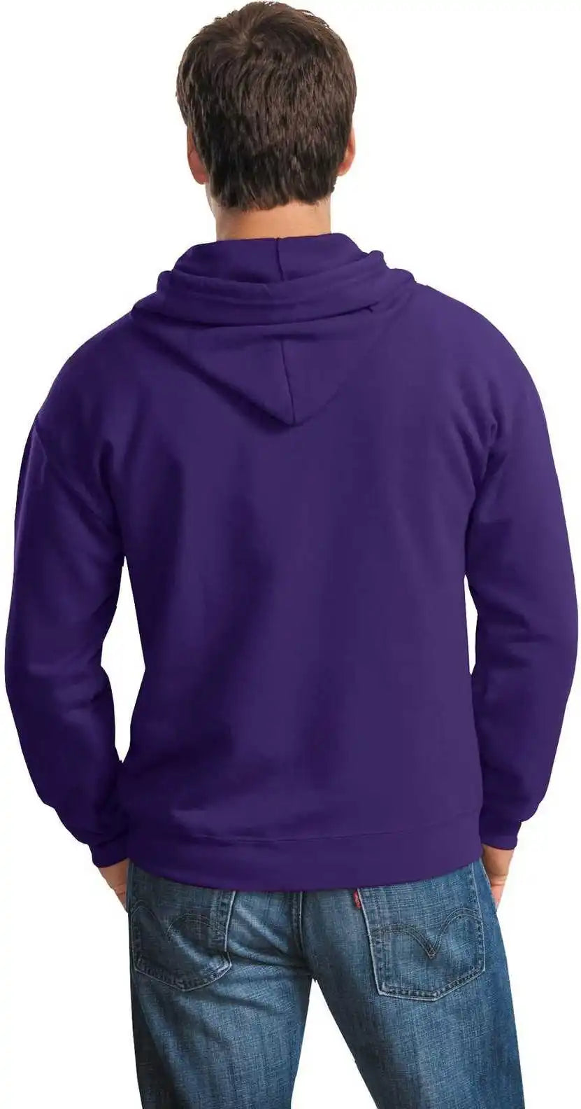 Gildan 18600 Heavy Blend Full Zip Hooded Sweatshirt Purple