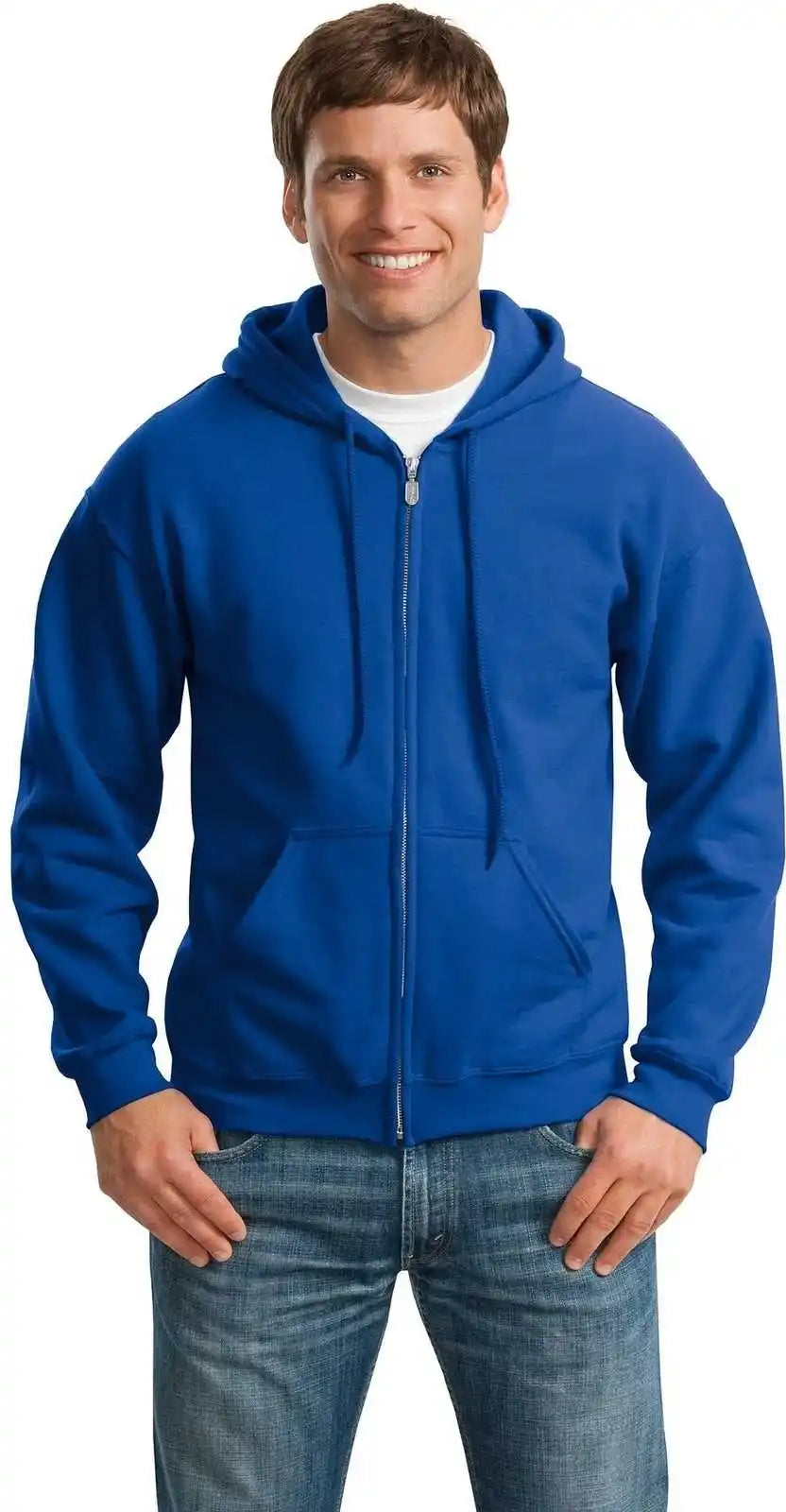 Gildan 18600 Heavy Blend Full Zip Hooded Sweatshirt Royal
