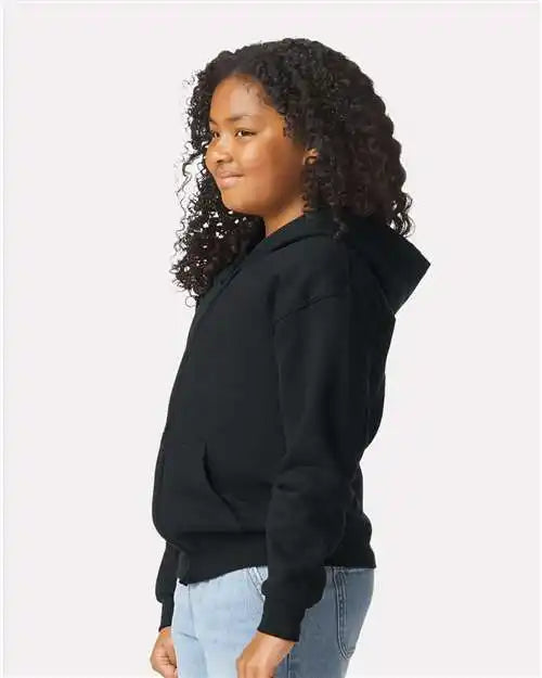 Gildan 18600b Heavy Blend™ Youth Full-zip Hooded Sweatshirt - Black