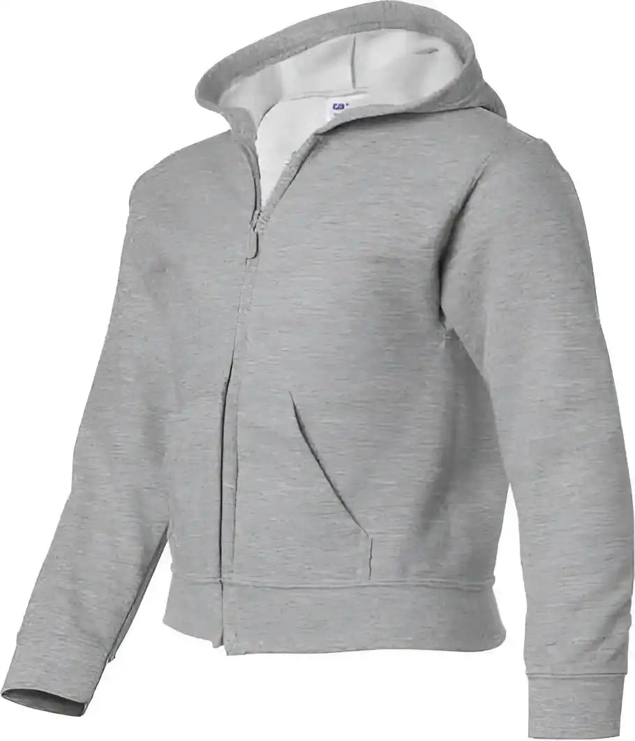 Gildan 18600b Heavy Blend Youth Full-zip Hooded Sweatshirt - Sport Gray