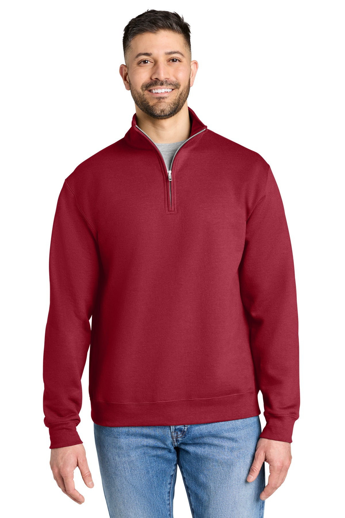 Gildan 18810 Unisex Heavy Blend Quarter-zip Sweatshirt - Cherry Red