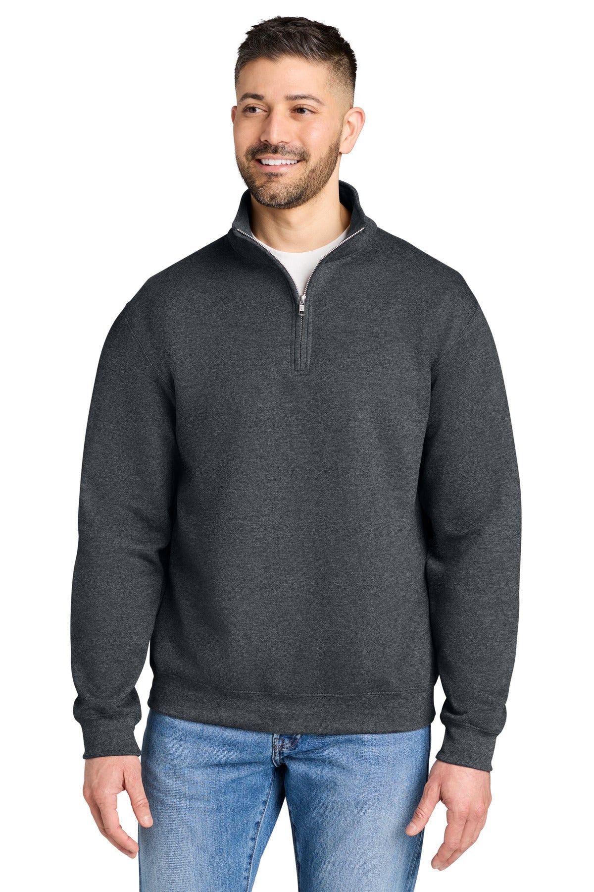 Gildan 18810 Unisex Heavy Blend Quarter-zip Sweatshirt - Dark Heather