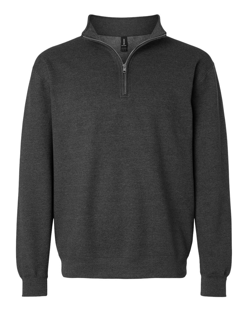 Gildan 18810 Unisex Heavy Blend Quarter-zip Sweatshirt - Fan Charcoal Heather