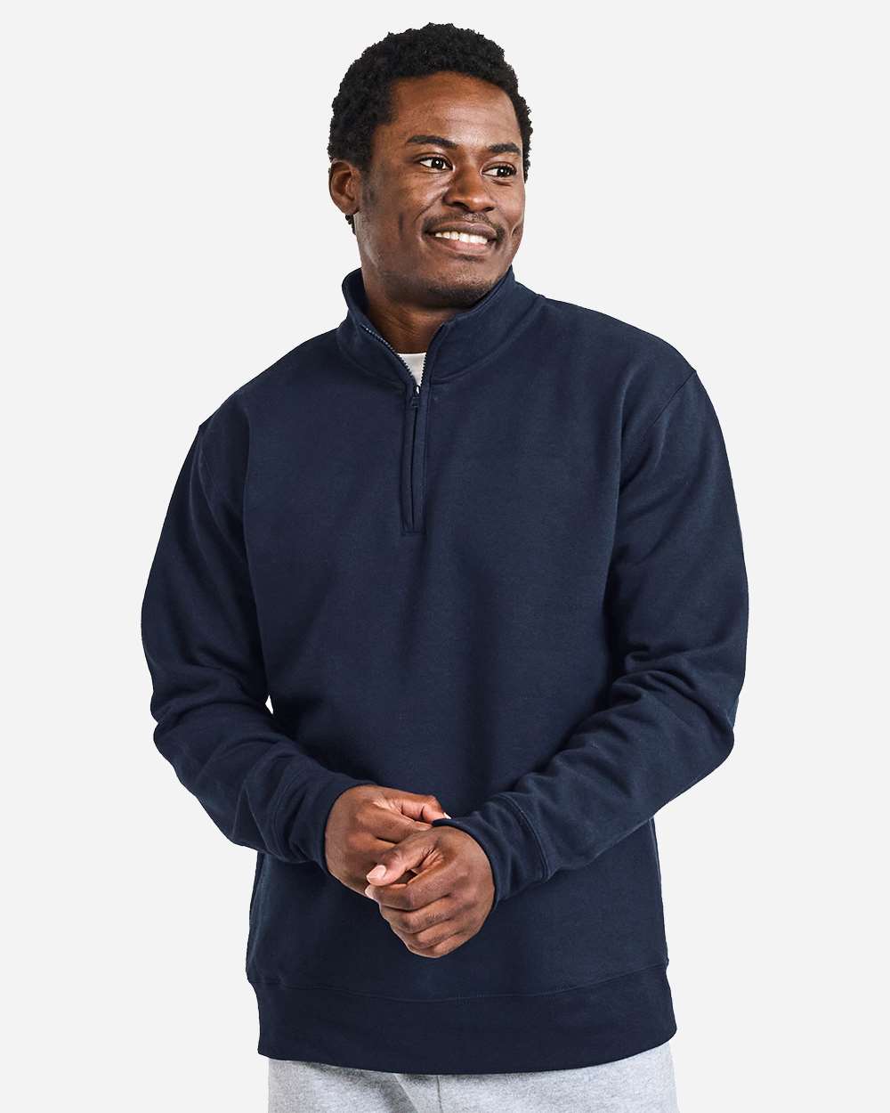 Gildan 18810 Unisex Heavy Blend Quarter-zip Sweatshirt - Heather Dark Navy