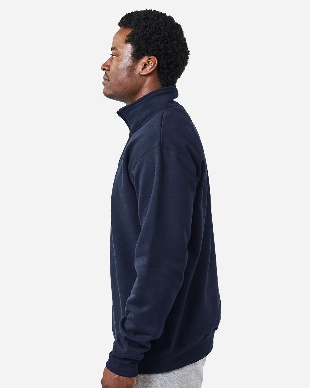 Gildan 18810 Unisex Heavy Blend Quarter-zip Sweatshirt - Heather Dark Navy