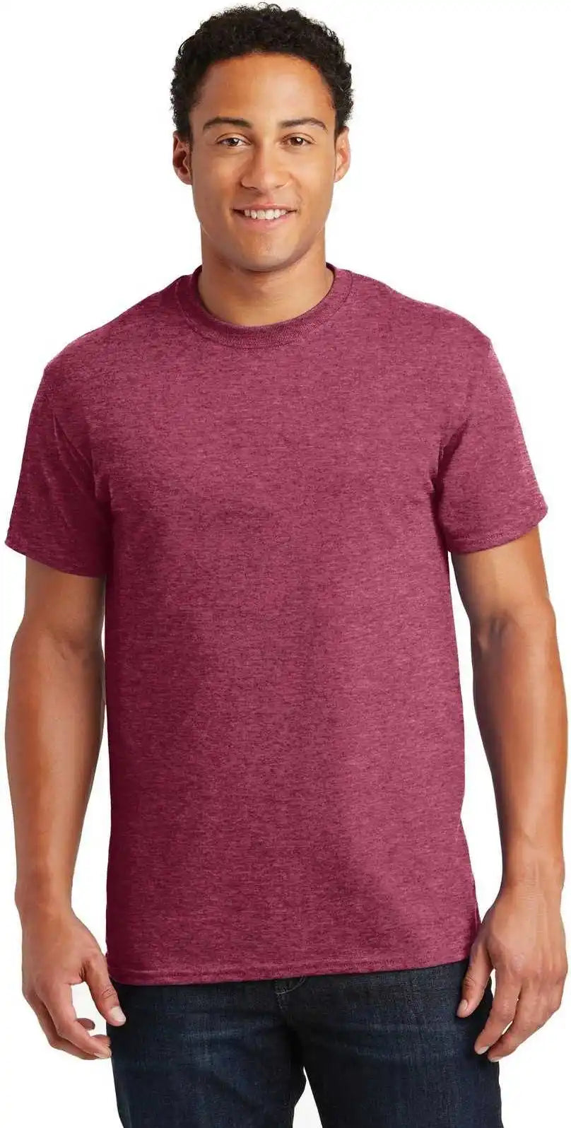 Gildan 2000 Ultra Cotton 100% t Shirt Heathered Cardinal