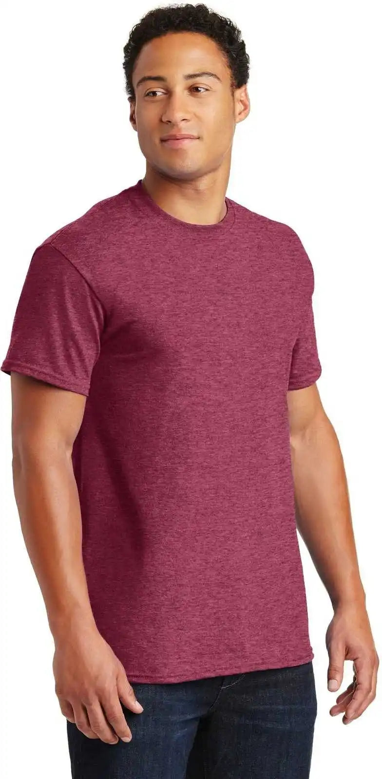 Gildan 2000 Ultra Cotton 100% t Shirt Heathered Cardinal