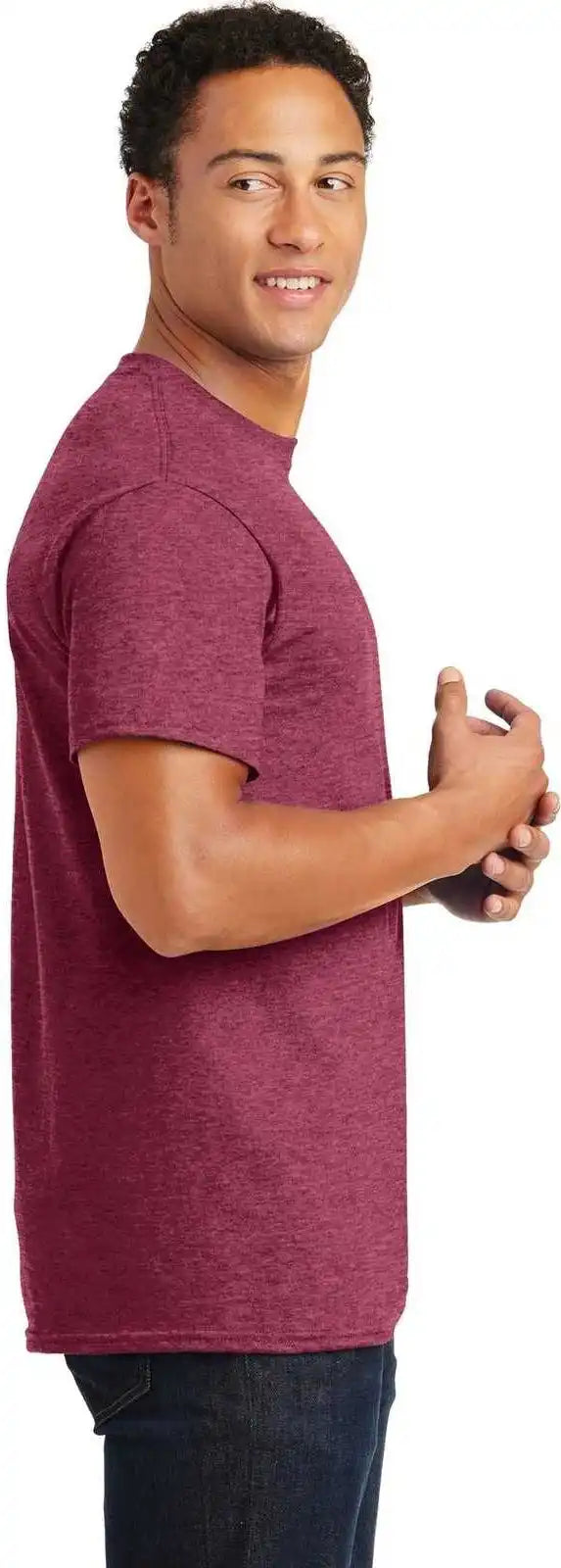 Gildan 2000 Ultra Cotton 100% t Shirt Heathered Cardinal